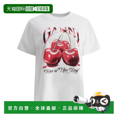 香港直邮GANNI 女士T恤 T4004151 AW2026 白色 【付后1h可退】