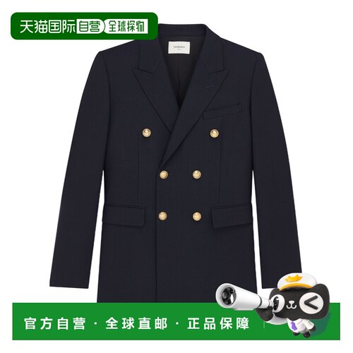 Saint Laurent 羊毛华达呢双排扣外套 631980Y7B73【付后1h可退】