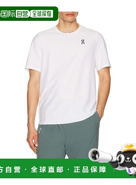 1h可退 香港直邮On 男士 Court-T 上衣 1MG10220069 white白色 舒
