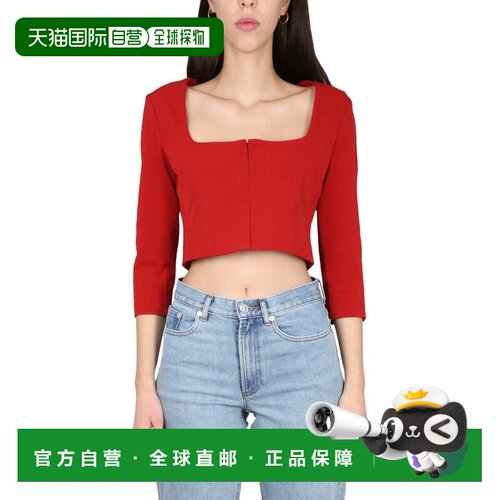 1h可退 香港直邮ACNE STUDIOS 女士T恤 AC0553 CO 红色