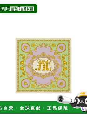 1h可退 香港直邮Versace 印花真丝斜纹方巾 10016001A16811