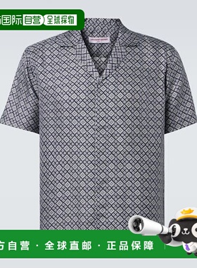 1h可退 香港直邮Orlebar Brown 男士 Maitan blowing 印花真丝衬