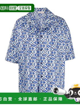 香港直邮Emilio Pucci 几何印花短袖衬衫 3ERJ913E728019