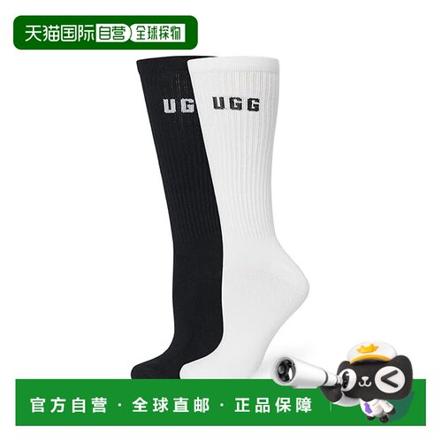 美国直邮Ugg 男士 Leander Crew 徽标袜子(2件套)
