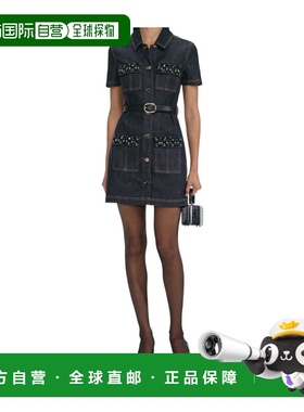 1h可退 香港直邮Self-Portrait 翻领短袖连衣裙 AW25812S