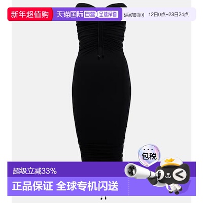 1h可退 香港直邮Wolford 女士 Fatal 褶皱抹胸迷你连衣裙 001012