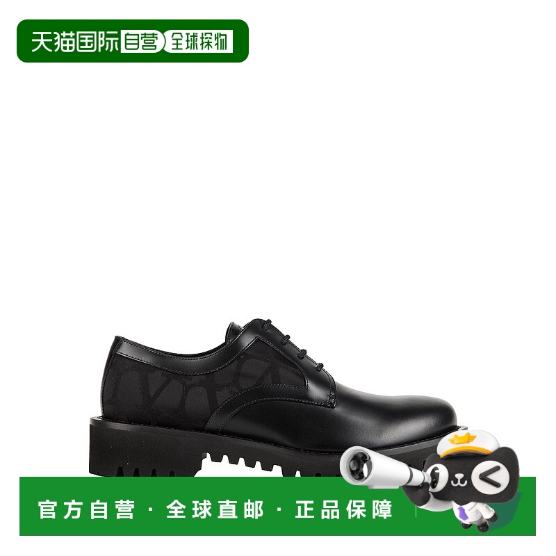 香港直邮Valentino 华伦天奴 男士 绑带鞋 black黑色 舒适时尚