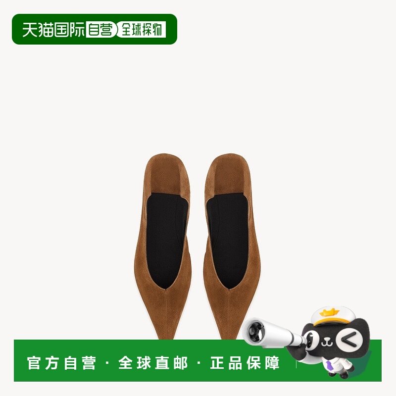 自营欧洲直邮YSL圣罗兰 NOUR系列女士大地色小牛皮尖头平底鞋,女鞋,时尚休闲鞋,淘宝优惠券,粉丝福利购,淘宝优惠卷