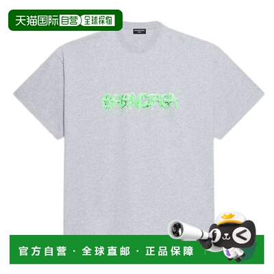1h可退 香港直邮Balenciaga 巴黎世家 男士 SLIME OVERSIZED T恤