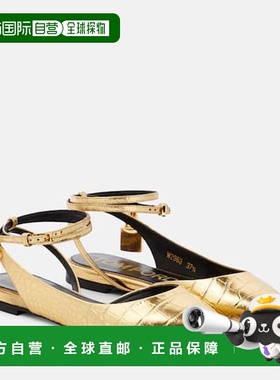 香港直邮Tom Ford 汤姆 福特 女士 Padlock 鳄鱼纹芭蕾舞鞋 00099