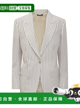 1h可退 香港直邮Tom Ford 汤姆 福特 女士 细条纹西装外套 GI3005