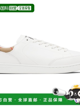 香港直邮Burberry 巴宝莉 男士 白色 Leather Set 运动鞋 8118850