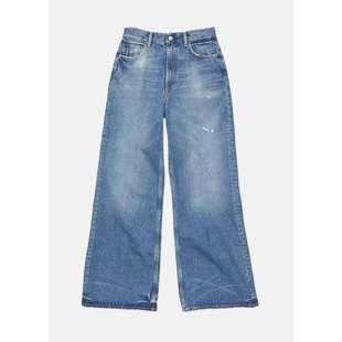 直筒裤 Mid Jeans牛仔裤 Fit Blue Regular