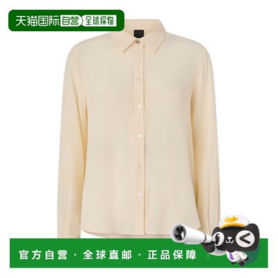 香港直邮PINKO 女士衬衫 105593A2T7C00 SS2026 米白色 长袖衬衫
