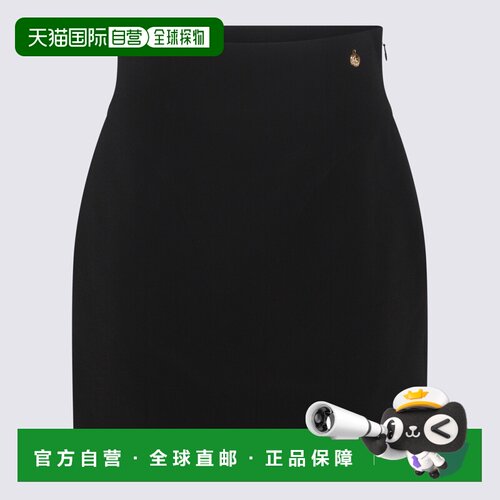 1h可退 香港直邮BALMAIN 女士半身裙 DF1LA465VB000PA AW2024 黑