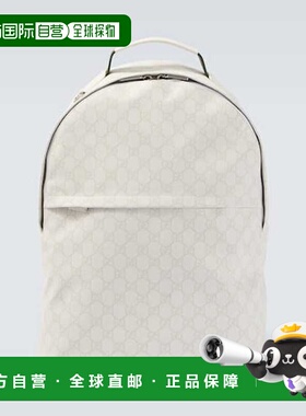 香港直邮Gucci 古驰 男士 GG 帆布中号背包 white白色 舒适时尚