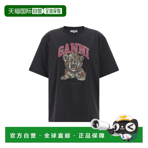 1h可退 香港直邮GANNI 甘尼 女士 'Tiger' T恤 A1050248252