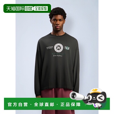 1h可退 香港直邮Palm Angels 棕榈天使 男士 美元图案长袖T恤 PMA