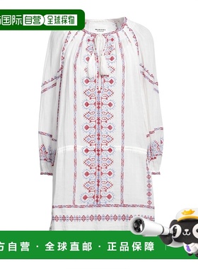 香港直邮ISABEL MARANT 女士 短款连衣裙 white白色 舒适时尚夏装