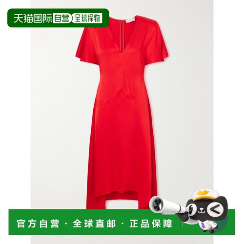 香港直邮Stella Mccartney 斯特拉 麦卡特尼 女士 缎面中长连衣裙