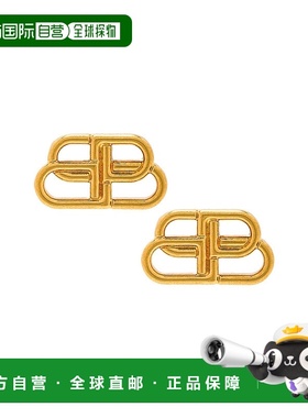 香港直邮Balenciaga 巴黎世家 女士 Bb S 耳钉(金色) 624199TZ99G