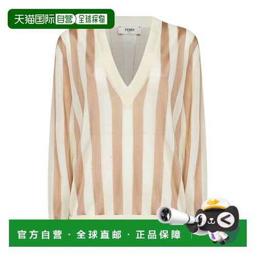 1h可退 香港直邮FENDI 女士针织衫 FZXE93AW4QF1W20 SS2026 白色