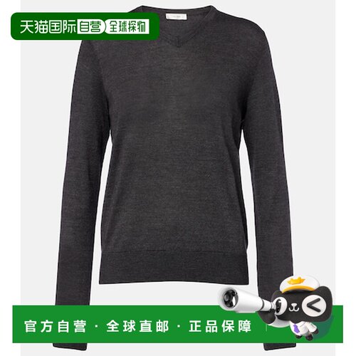 香港直邮The Row 女士 Ondre 羊绒真丝毛衣 grey灰色 舒适时尚