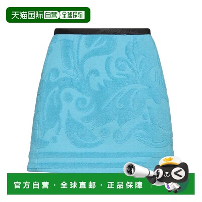 香港直邮Marine Serre 女士 迷你半身裙 blue蓝色 舒适时尚