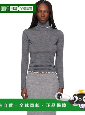 1h可退 香港直邮Jil Sander 吉尔 桑达 女士 灰色高领毛衣 J40GC0