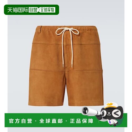 1h可退 香港直邮AURALEE 男士 绒面革短裤 brown棕色 舒适时尚