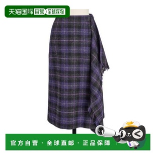 香港直邮Dior 511J20A1618迪奥流苏a字裙 格纹半身裙