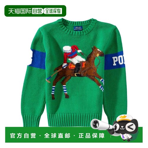 1h可退 香港直邮Polo Ralph Lauren 长袖马术图案套头衫 322A9562