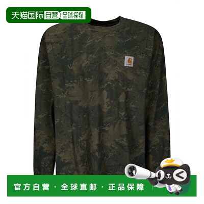 1h可退 香港直邮CARHARTT WIP 男士 L/S 迷彩结合T恤 I0358583G2G