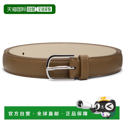 香港直邮toteme 女士 TOTEME 灰褐色 Slim Leather 腰带 244WAM10