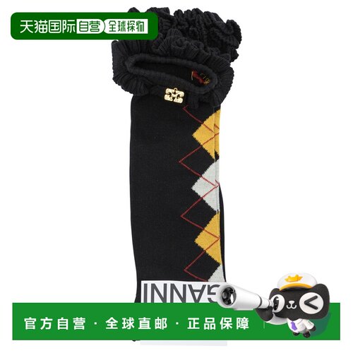 1h可退 香港直邮GANNI 女士袜子 B3020229099 AW2026 黑色 