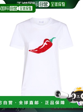 香港直邮Sportmax 斯宝麦斯 女士 白色棉质T恤 MACH006