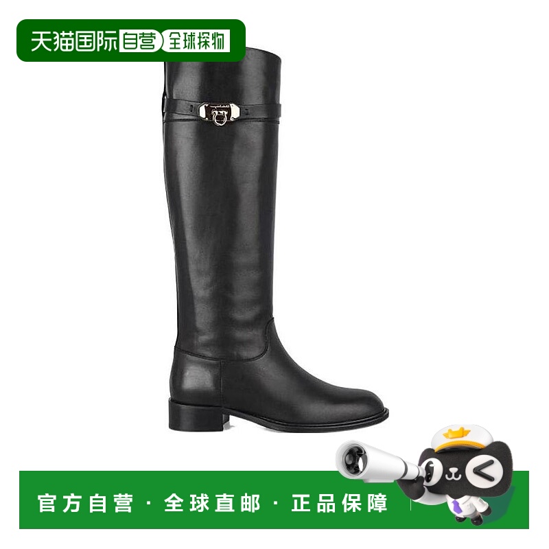 香港直邮Salvatore Ferragamo 徽标长筒靴 060381