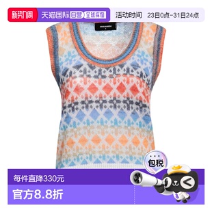 女士 二次方 无袖 毛衣 舒 1h可退 orange橙色 香港直邮Dsquared2