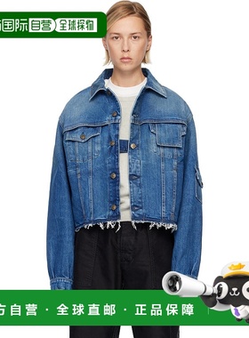 香港直邮Maison Margiela 马丁 马吉拉 女士 蓝色拼接牛仔夹克 S5