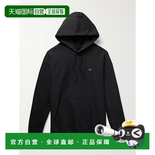 1h可退 Nike 耐克 男士 Solo '勾'Logo刺绣棉混纺针织连卫衣帽衫