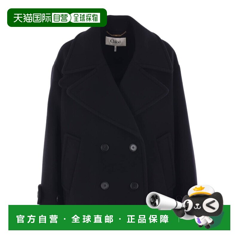 香港直邮Chloe 双排扣大衣 CH25AMA96952羊毛西装