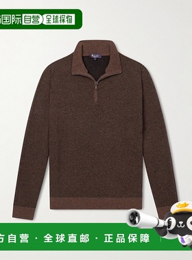 1h可退 香港直邮Loro Piana 诺悠翩雅 男士 Roadster 羊绒半拉链
