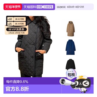 欧洲直邮自营BURBERRY博柏利女士字母印花翻领棉服新年礼礼物