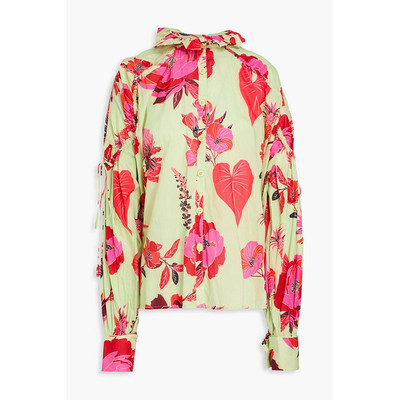 1h可退 香港直邮FARM RIO 女士 荷叶边印花棉/薄纱衬衫 318072FRE