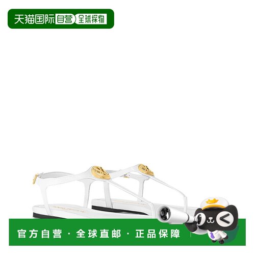 自营1h可退 欧洲直邮LV路易威登 Sunkiss女士白色皮革平底凉鞋