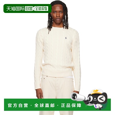 香港直邮Polo Ralph Lauren Polo 拉夫 劳伦 男士 灰白色 Cable-K