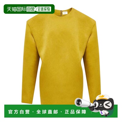 香港直邮Saint Laurent 长袖连衣裙 848977Y5J30真丝缎面桑蚕丝
