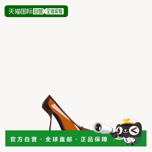 自营欧洲直邮YSL圣罗兰 BRIGITTE女士深棕色TPU漆皮高跟鞋细高跟