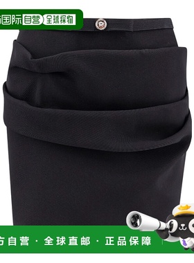 香港直邮Versace 徽标半身裙 10172691A12052羊毛范思哲短裙a字裙