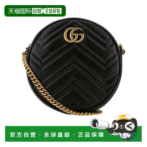 香港直邮GUCCI 女士斜挎包 5501540OLET1000 AW2023 黑色古驰背包